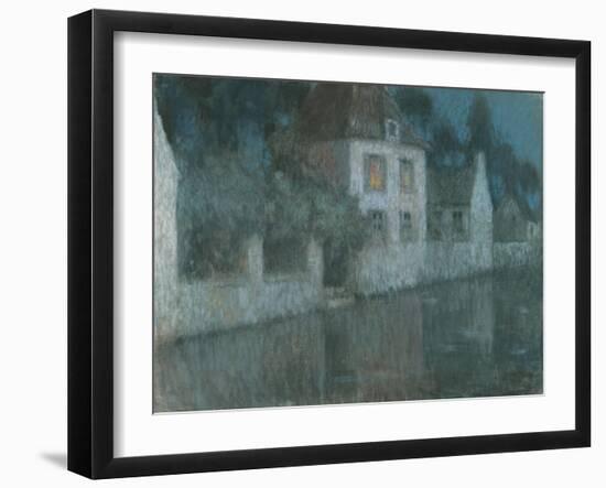 The Canal to Nemours; Le Canal a Nemours-Henri Eugene Augustin Le Sidaner-Framed Giclee Print