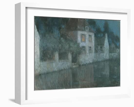 The Canal to Nemours; Le Canal a Nemours-Henri Eugene Augustin Le Sidaner-Framed Giclee Print