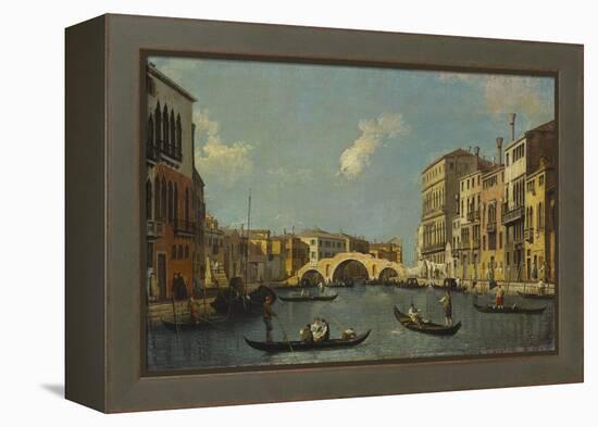 The Cannaregio, Venice-Canaletto-Framed Premier Image Canvas