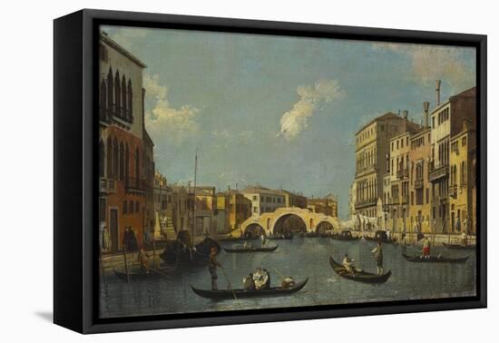 The Cannaregio, Venice-Canaletto-Framed Premier Image Canvas