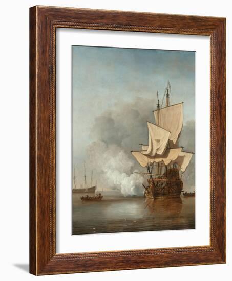 The Cannon Shot, C. 1680-Willem Van De Velde The Younger-Framed Giclee Print