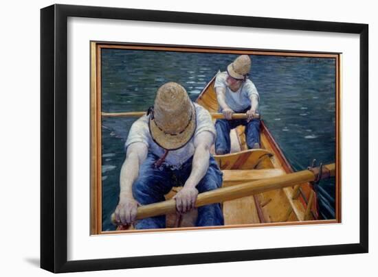The Canoeists Rowing on the Yerres Painting by Gustave Caillebotte (1848-1894) 1877 Sun. 0,77X1,1 M-Gustave Caillebotte-Framed Giclee Print