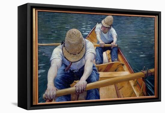 The Canoeists Rowing on the Yerres Painting by Gustave Caillebotte (1848-1894) 1877 Sun. 0,77X1,1 M-Gustave Caillebotte-Framed Premier Image Canvas