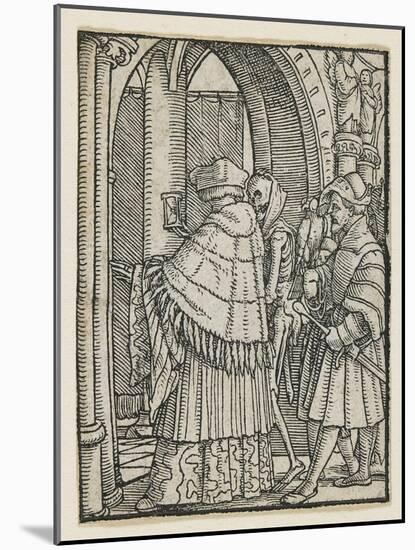 The Canon from Dance of Death (Lyons), 1538, 1523-1526-Hans Holbein the Younger-Mounted Giclee Print