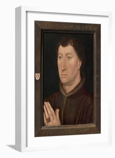 The Canon Gilles Joye, 1472 (Tempera & Oil on Panel)-Hans Memling-Framed Giclee Print