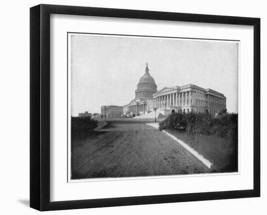 The Capitol, Washington DC, Late 19th Century-John L Stoddard-Framed Giclee Print