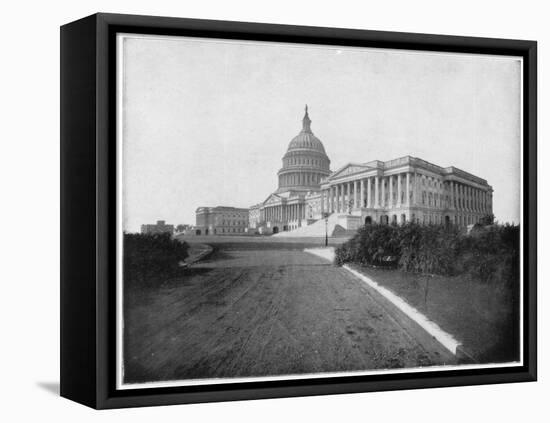 The Capitol, Washington DC, Late 19th Century-John L Stoddard-Framed Premier Image Canvas