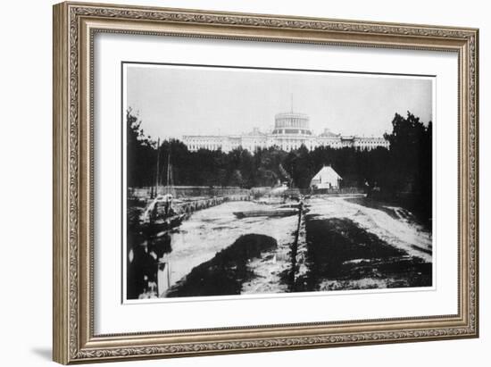 The Capitol Without its Dome, Washington DC, USA, C1858-MATHEW B BRADY-Framed Giclee Print