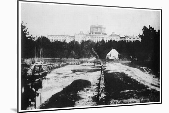 The Capitol Without its Dome, Washington DC, USA, C1858-MATHEW B BRADY-Mounted Giclee Print