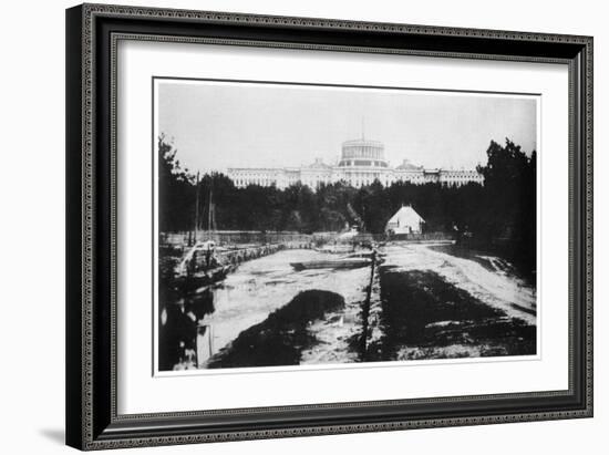 The Capitol Without its Dome, Washington DC, USA, C1858-MATHEW B BRADY-Framed Giclee Print