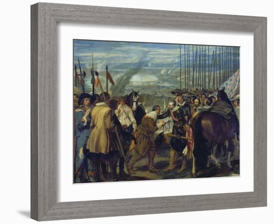 The Capitulation of Breda, 1634/1635-Diego Velazquez-Framed Giclee Print