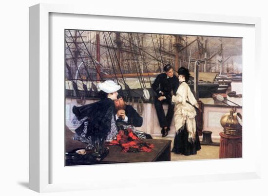 The Captain and His Girl-James Tissot-Framed Art Print