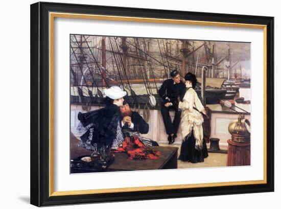 The Captain and His Girl-James Tissot-Framed Art Print