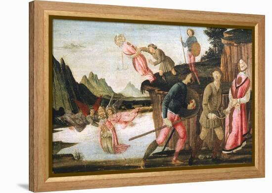 The Capture and Martyrdom of Pope Clement, Detail from Predella of Sacred Conversation-Domenico Ghirlandaio-Framed Premier Image Canvas