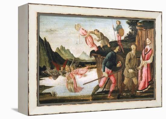 The Capture and Martyrdom of Pope Clement, Detail from Predella of Sacred Conversation-Domenico Ghirlandaio-Framed Premier Image Canvas