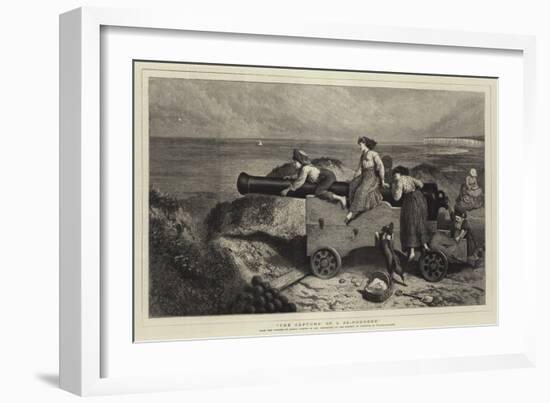 The Capture of a 32-Pounder-Myles Birket Foster-Framed Giclee Print