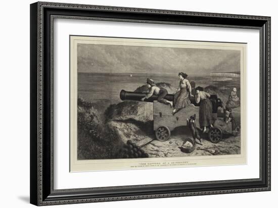 The Capture of a 32-Pounder-Myles Birket Foster-Framed Giclee Print