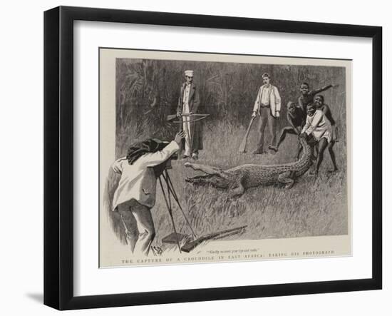 The Capture of a Crocodile in East Africa, Taking His Photograph-Alexander Stuart Boyd-Framed Giclee Print