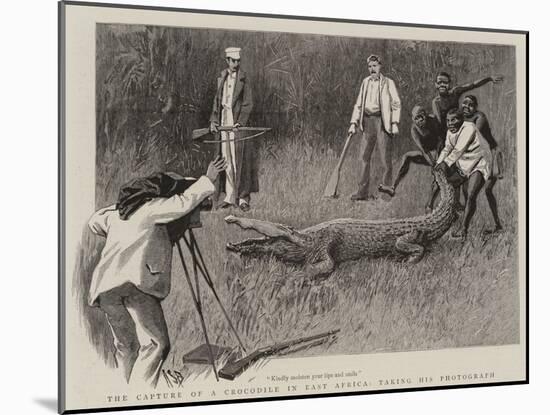 The Capture of a Crocodile in East Africa, Taking His Photograph-Alexander Stuart Boyd-Mounted Giclee Print