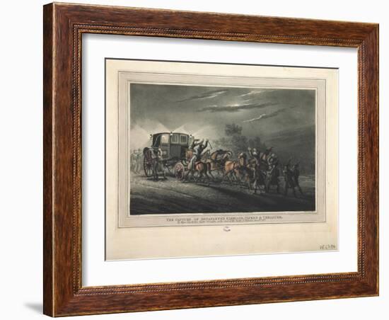 The Capture of Bonaparte's Carriage, Papers and Treasure by Major Von Keller, 1816-John Heaviside Clark-Framed Giclee Print