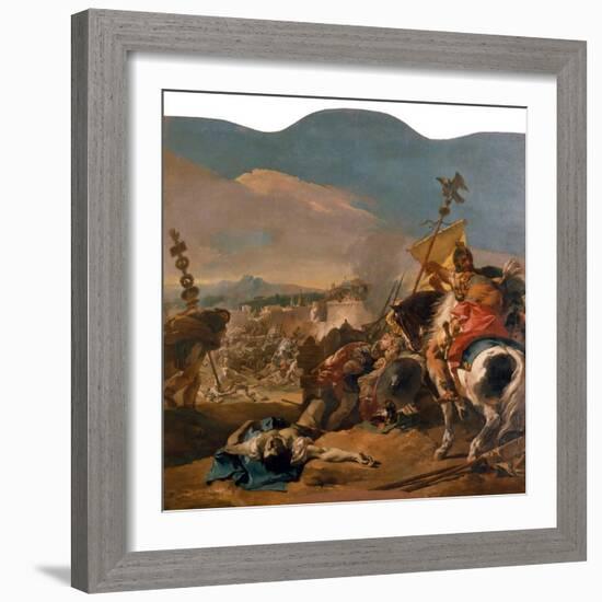 The Capture of Carthage, 1725-29-Giovanni Battista Tiepolo-Framed Giclee Print