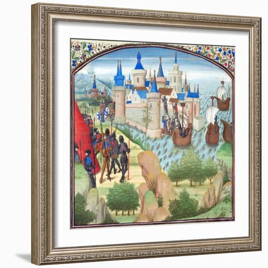 The Capture of Constantinople by Land and Sea in 1204-null-Framed Giclee Print