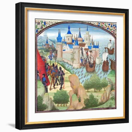 The Capture of Constantinople by Land and Sea in 1204-null-Framed Giclee Print