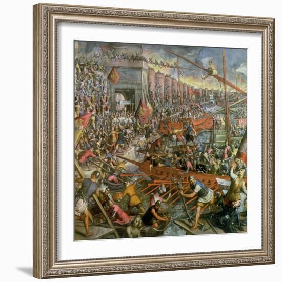 The Capture of Constantinople in 1204-Jacopo Robusti Tintoretto-Framed Giclee Print