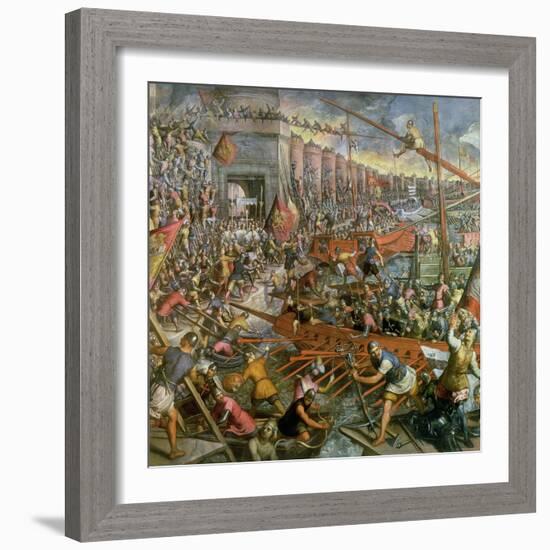 The Capture of Constantinople in 1204-Jacopo Robusti Tintoretto-Framed Giclee Print