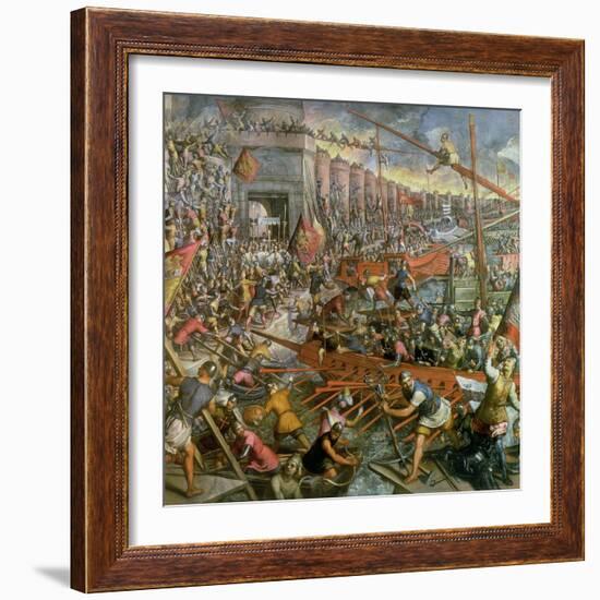 The Capture of Constantinople in 1204-Jacopo Robusti Tintoretto-Framed Giclee Print