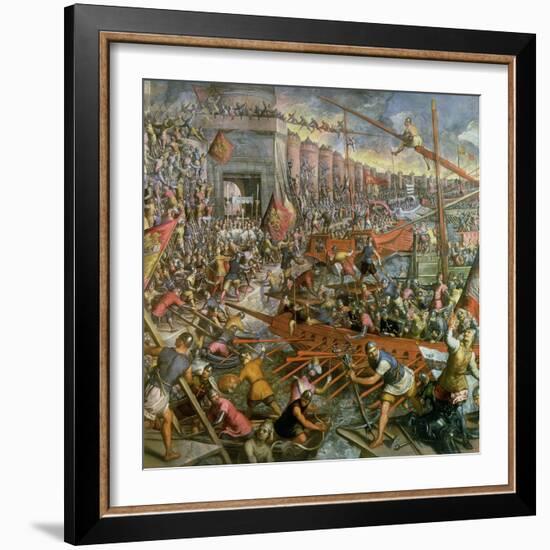 The Capture of Constantinople in 1204-Jacopo Robusti Tintoretto-Framed Giclee Print