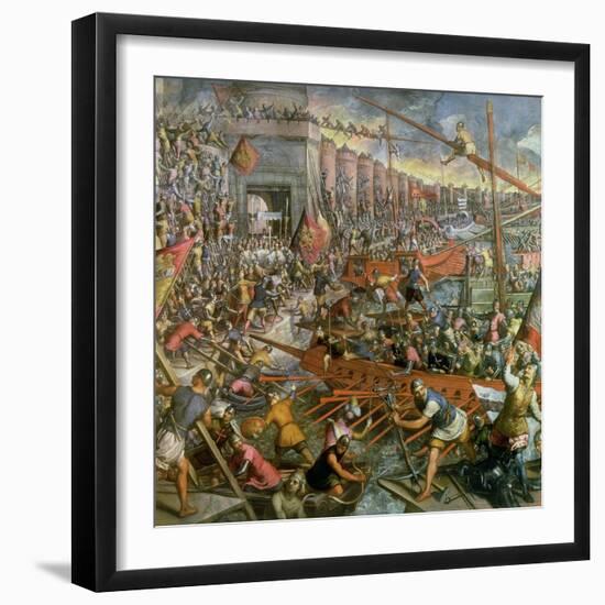 The Capture of Constantinople in 1204-Jacopo Robusti Tintoretto-Framed Giclee Print