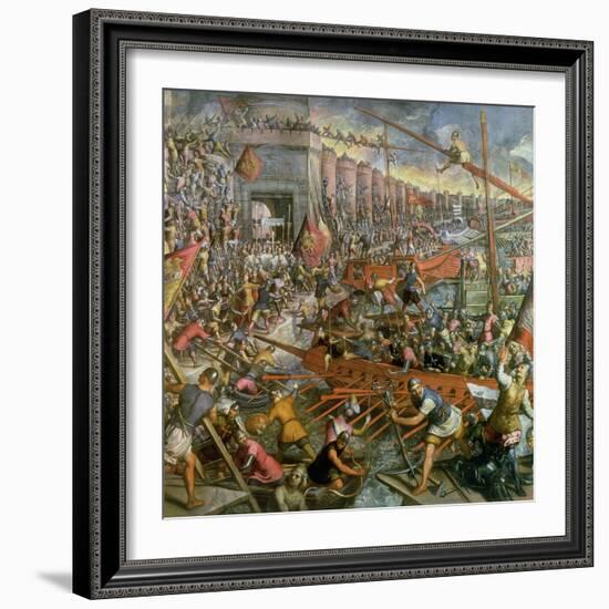 The Capture of Constantinople in 1204-Jacopo Robusti Tintoretto-Framed Giclee Print