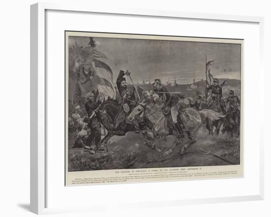 The Capture of Ping-Yang, in Corea, by the Japanese Army, 16 September-null-Framed Giclee Print