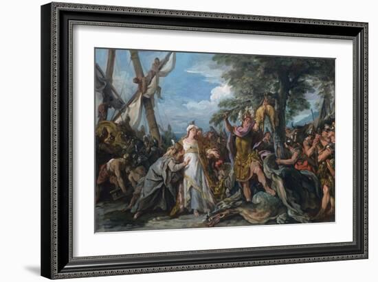 The Capture of the Golden Fleece, 1742-3 (Oil on Canvas)-Jean Francois de Troy-Framed Giclee Print