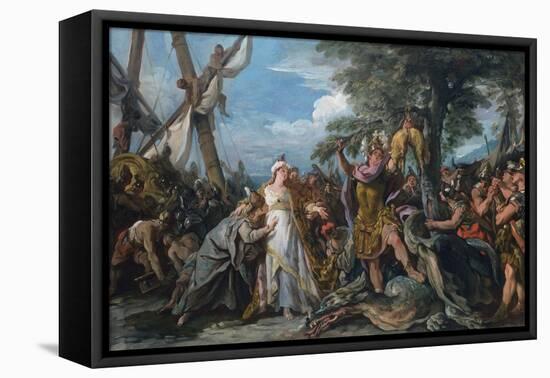 The Capture of the Golden Fleece, 1742-3 (Oil on Canvas)-Jean Francois de Troy-Framed Premier Image Canvas