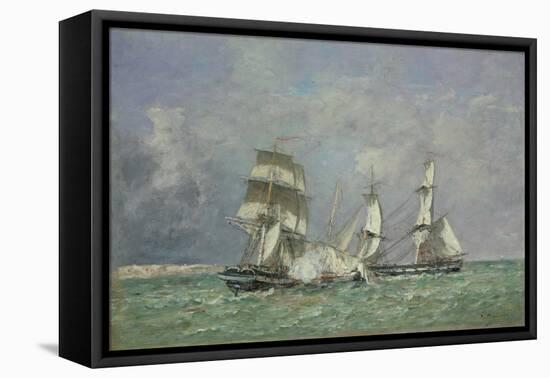 The Capture of the 'Petit Rodeur', 1878-Eugène Boudin-Framed Premier Image Canvas