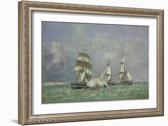 The Capture of the 'Petit Rodeur', 1878-Eugène Boudin-Framed Giclee Print