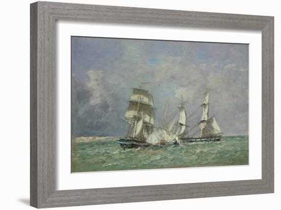 The Capture of the 'Petit Rodeur', 1878-Eugène Boudin-Framed Giclee Print