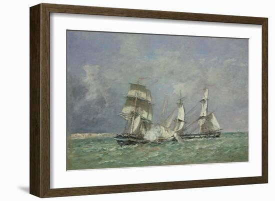 The Capture of the 'Petit Rodeur', 1878-Eugène Boudin-Framed Giclee Print