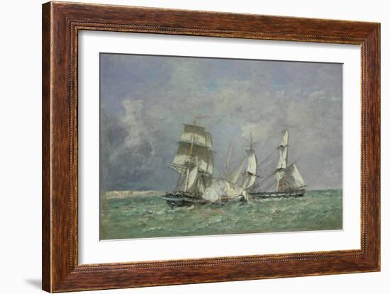 The Capture of the 'Petit Rodeur', 1878-Eugène Boudin-Framed Giclee Print