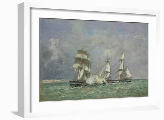 The Capture of the 'Petit Rodeur', 1878-Eugène Boudin-Framed Giclee Print