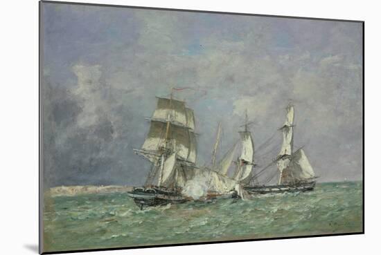 The Capture of the 'Petit Rodeur', 1878-Eugène Boudin-Mounted Giclee Print