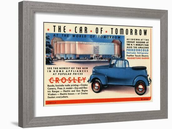 The Car Of Tomorrow-Curt Teich & Company-Framed Art Print