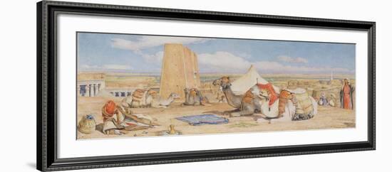 The Caravan - an Arab Encampment at Edfou, C.1861-John Frederick Lewis-Framed Giclee Print