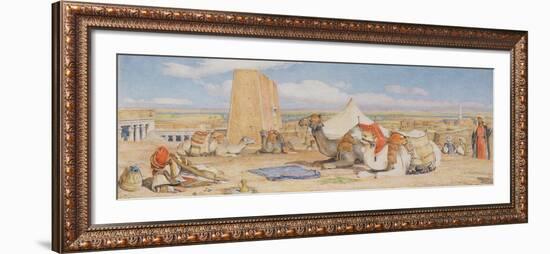 The Caravan - an Arab Encampment at Edfou, C.1861-John Frederick Lewis-Framed Giclee Print