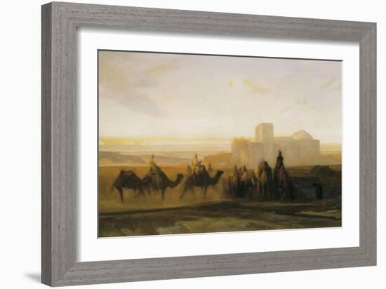 The Caravan-Alexandre Gabriel Decamps-Framed Art Print