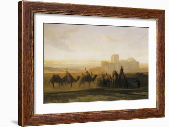 The Caravan-Alexandre Gabriel Decamps-Framed Art Print