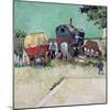 The Caravans, Gypsy Encampment Near Arles, 1888-Vincent van Gogh-Mounted Giclee Print