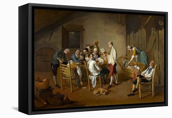 The Card Game, c.1738-1750-Giacomo Ceruti-Framed Premier Image Canvas